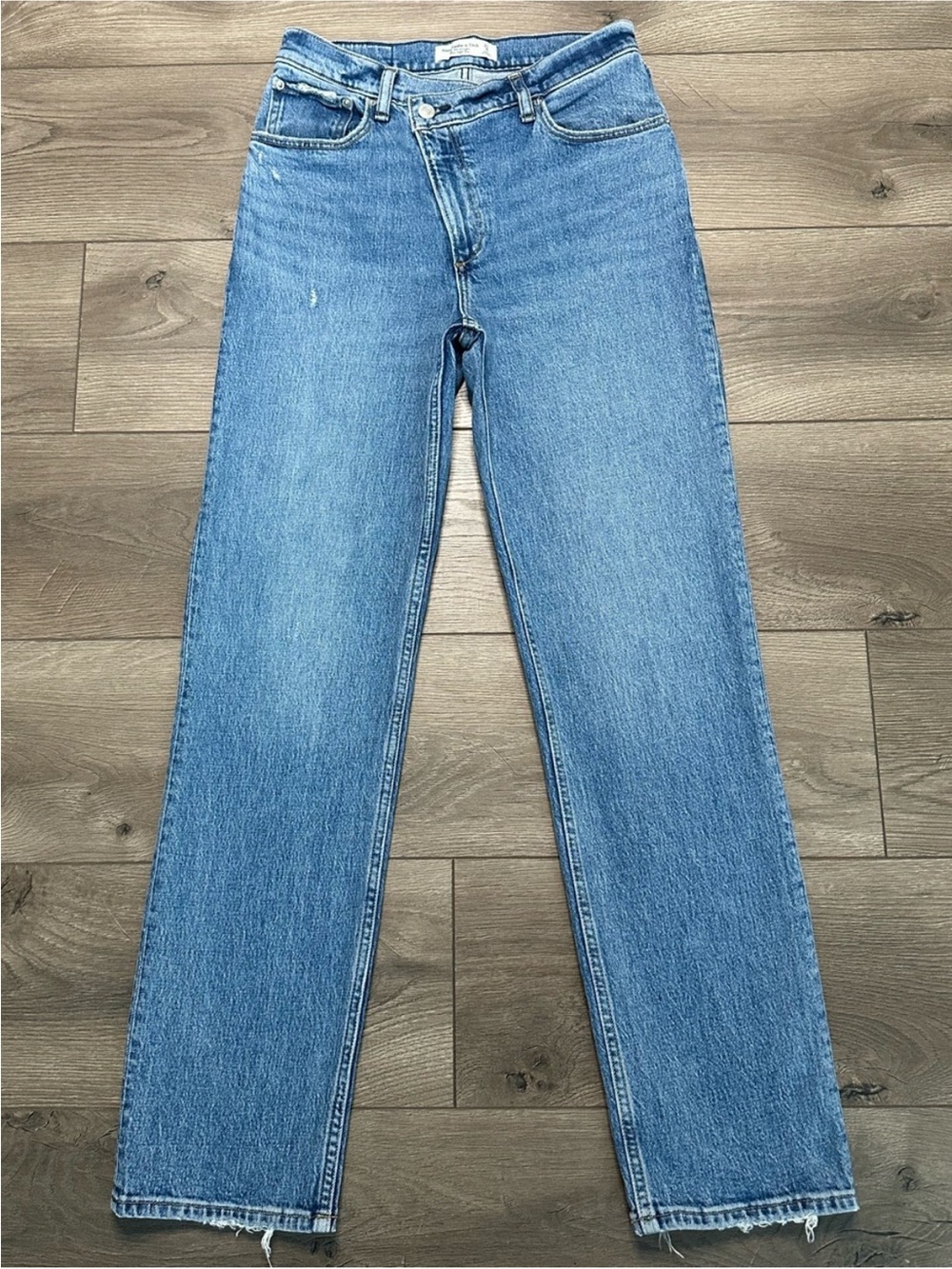 Abercrombie & Fitch The 90’s Straight Ultra High Rise Stretch Blue Jeans Size 27